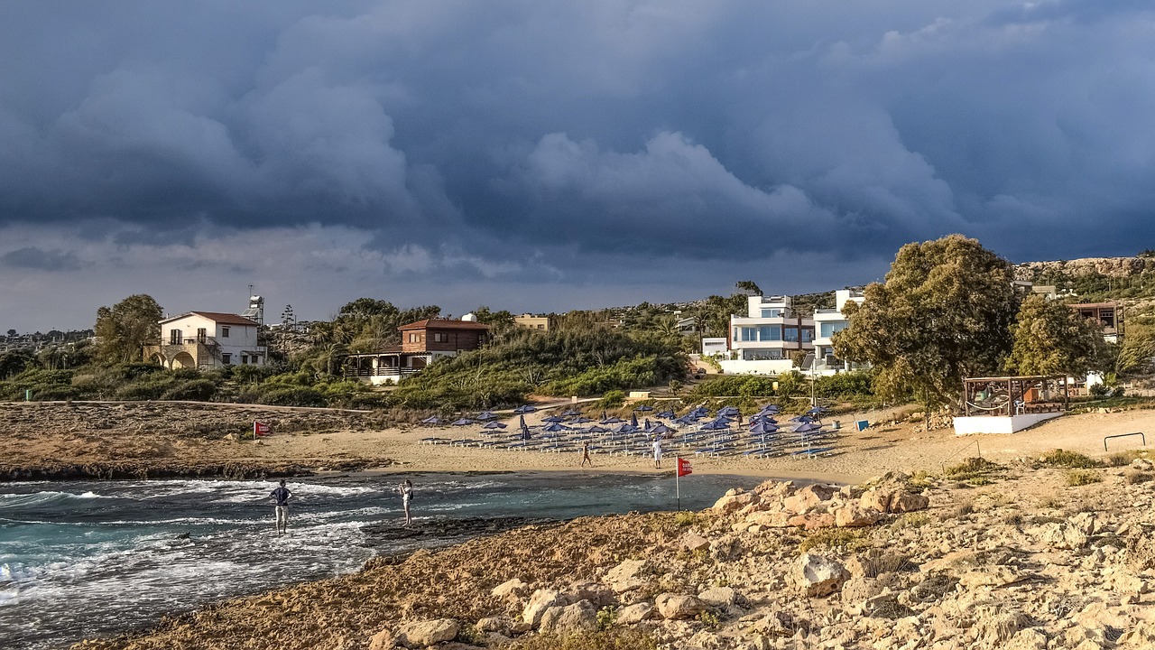 Image - beach sky clouds autumn landscape