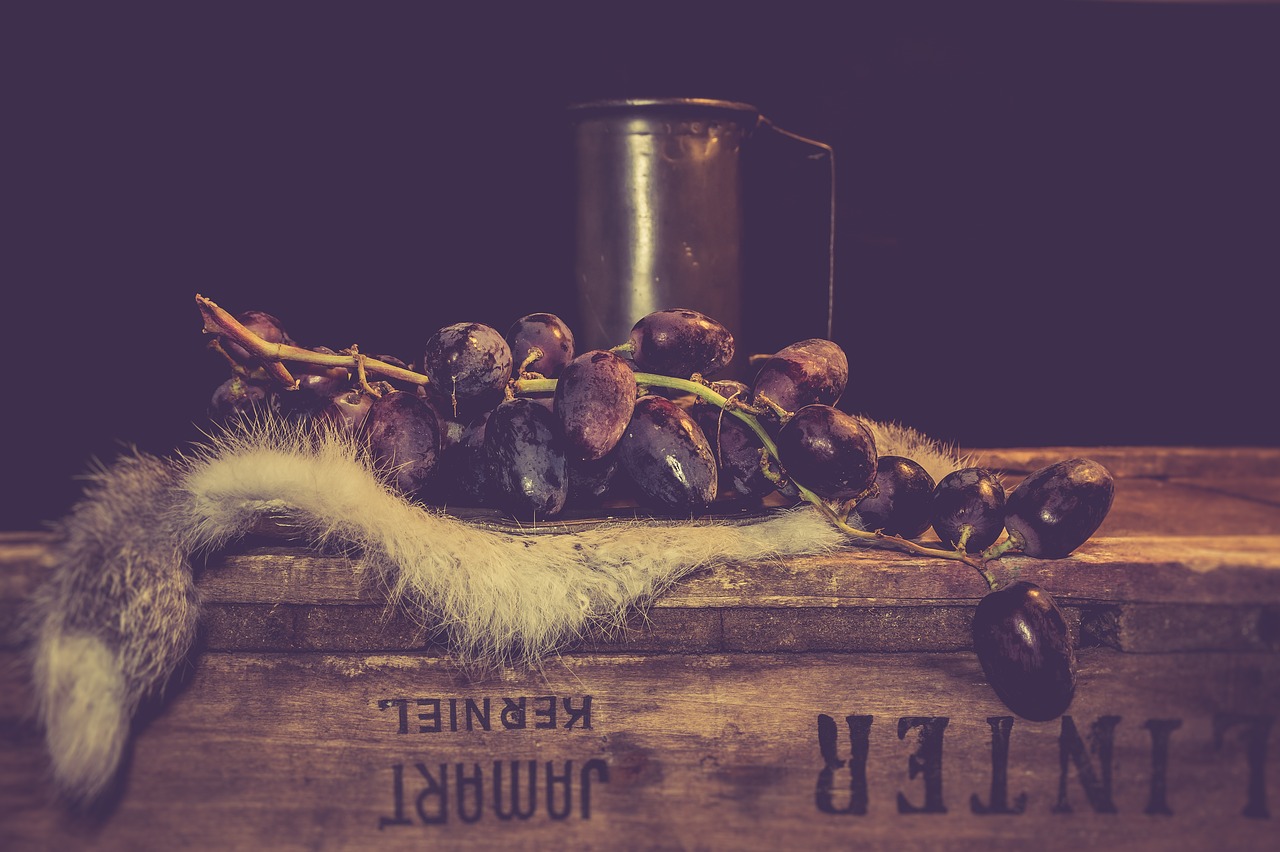 Image - vintage stillleven grapes fruit