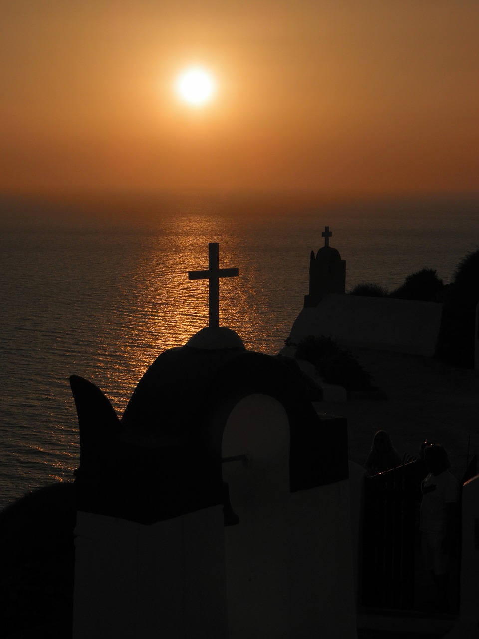 Image - santorini church sunset greece