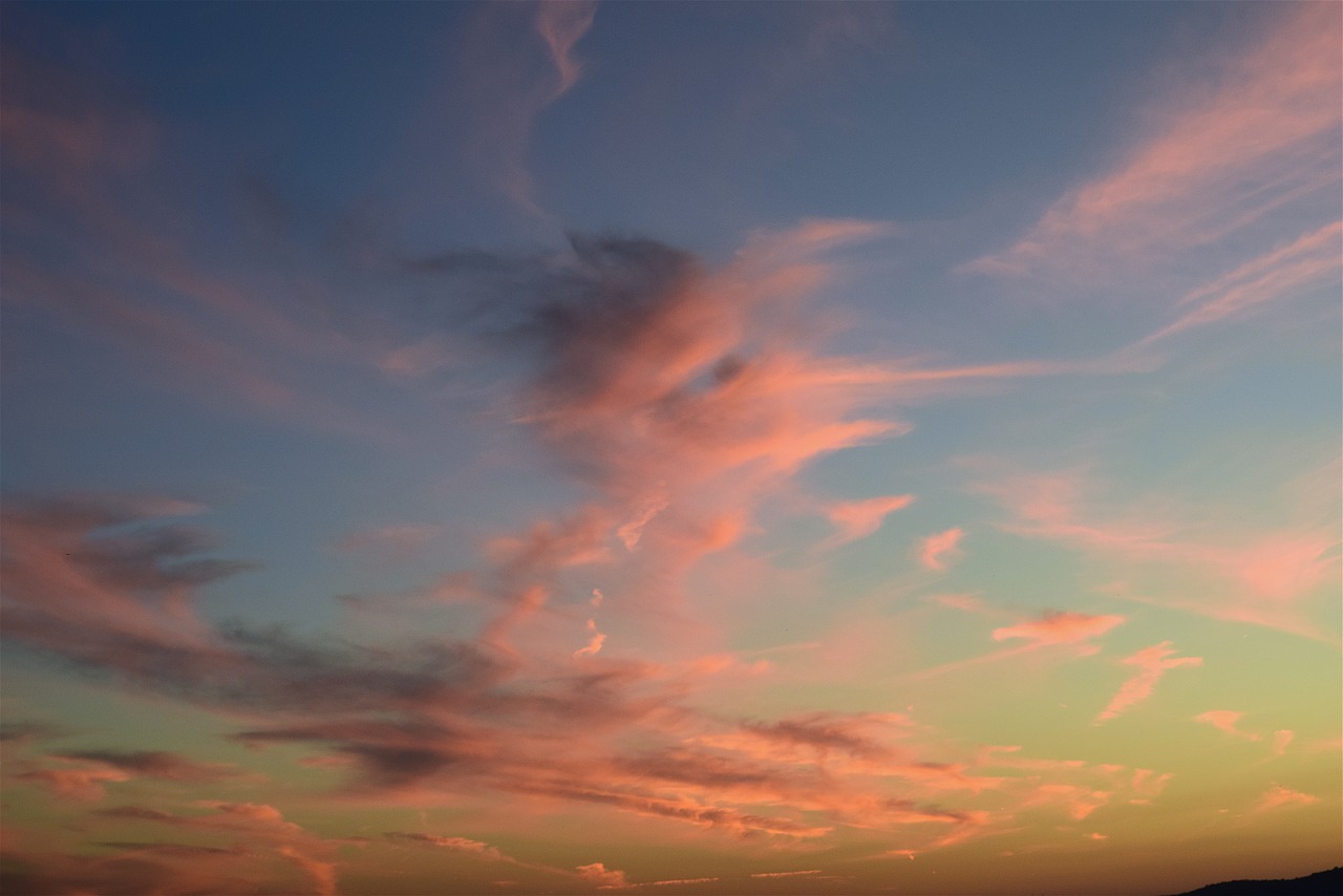 Image - sunset clouds pink sky nature