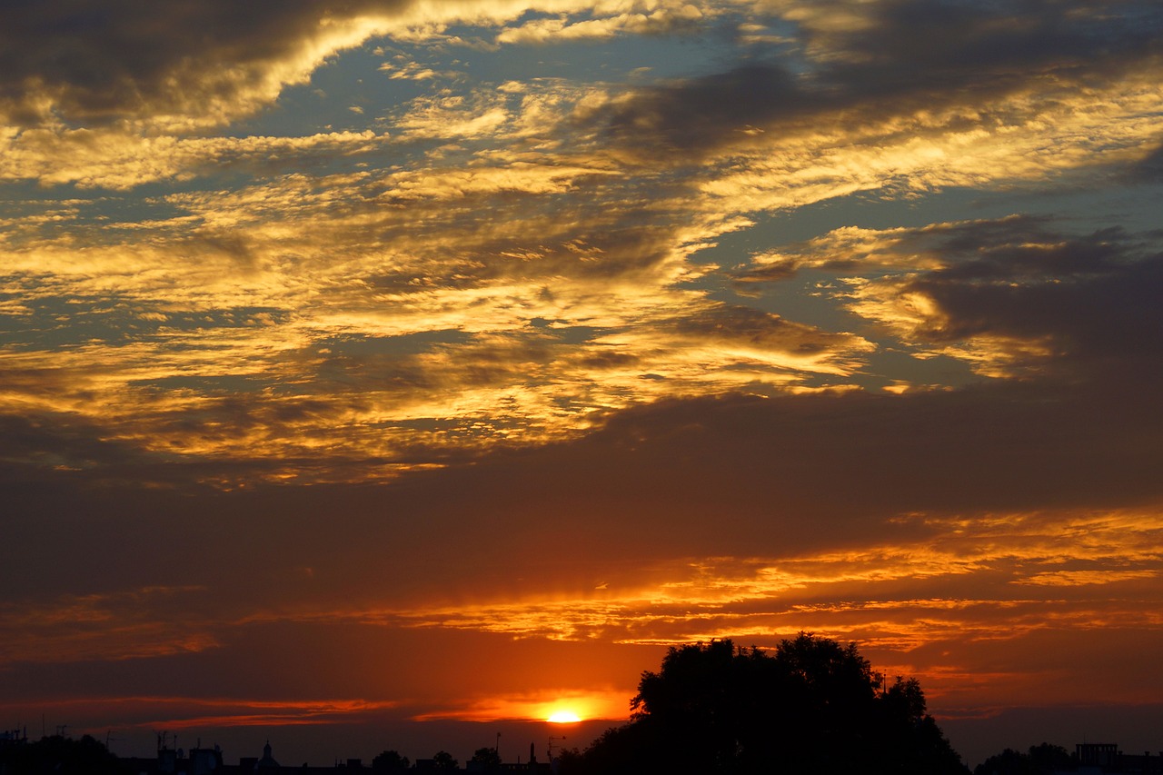 Image - sunset clouds sky nature summer