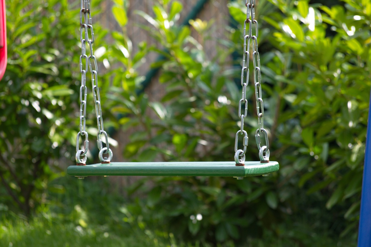 Image - swing hedge meadow nature garden