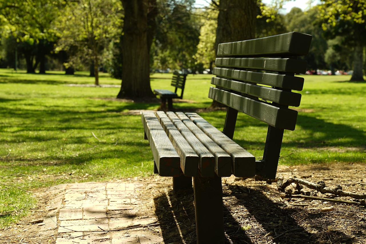 Image - park bench relax outdoors summer