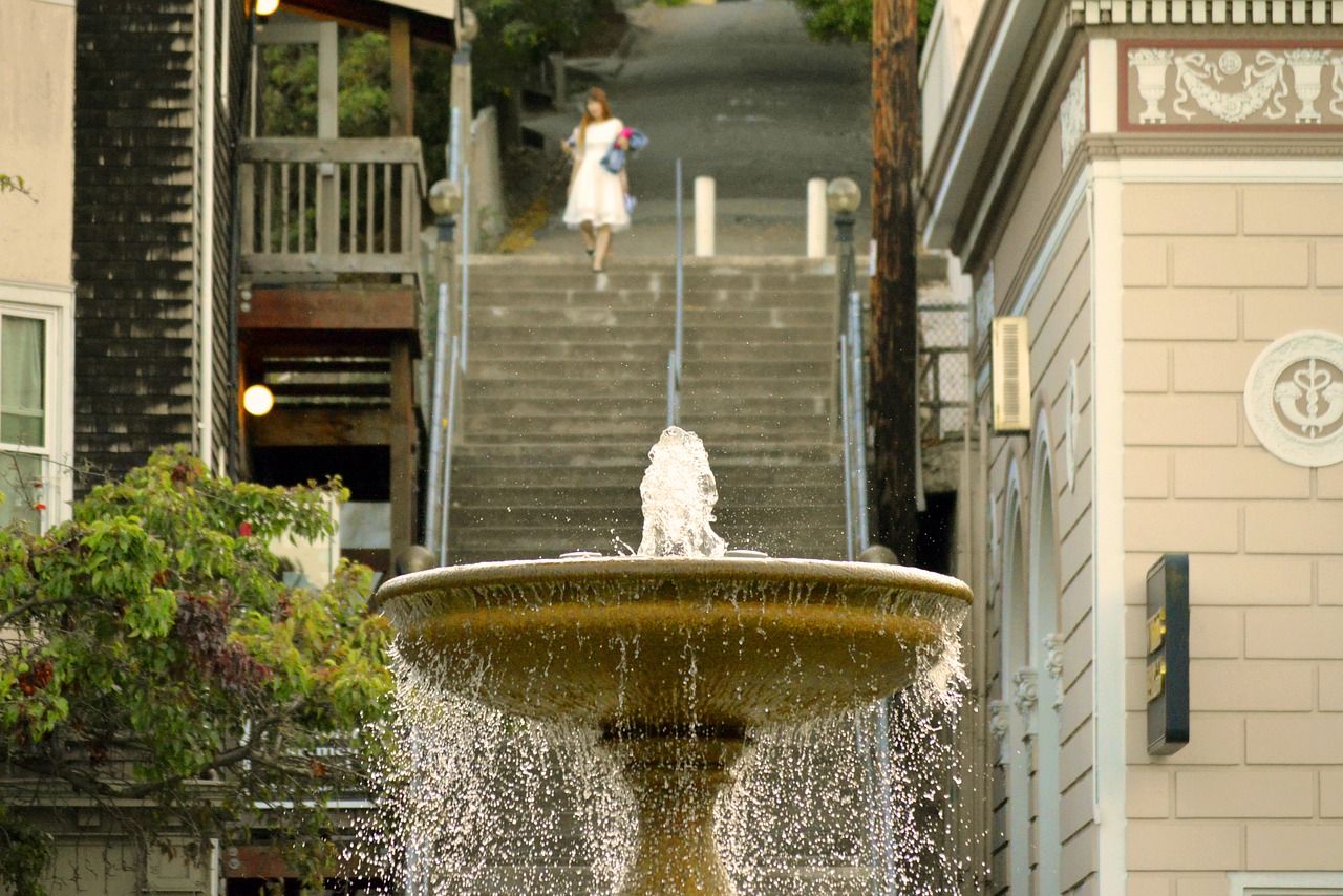 Image - chinese woman white steps