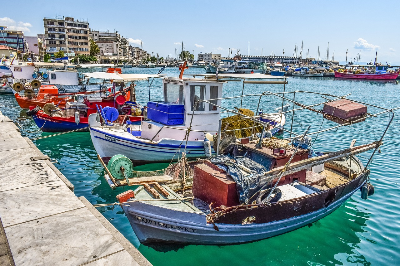 Image - boats port harbor sea dock town