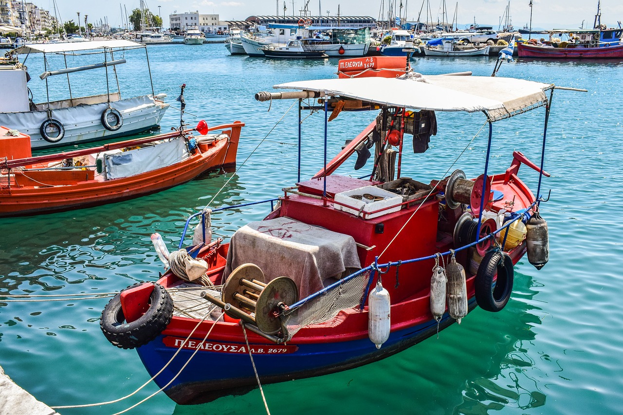 Image - boat port harbor sea town summer