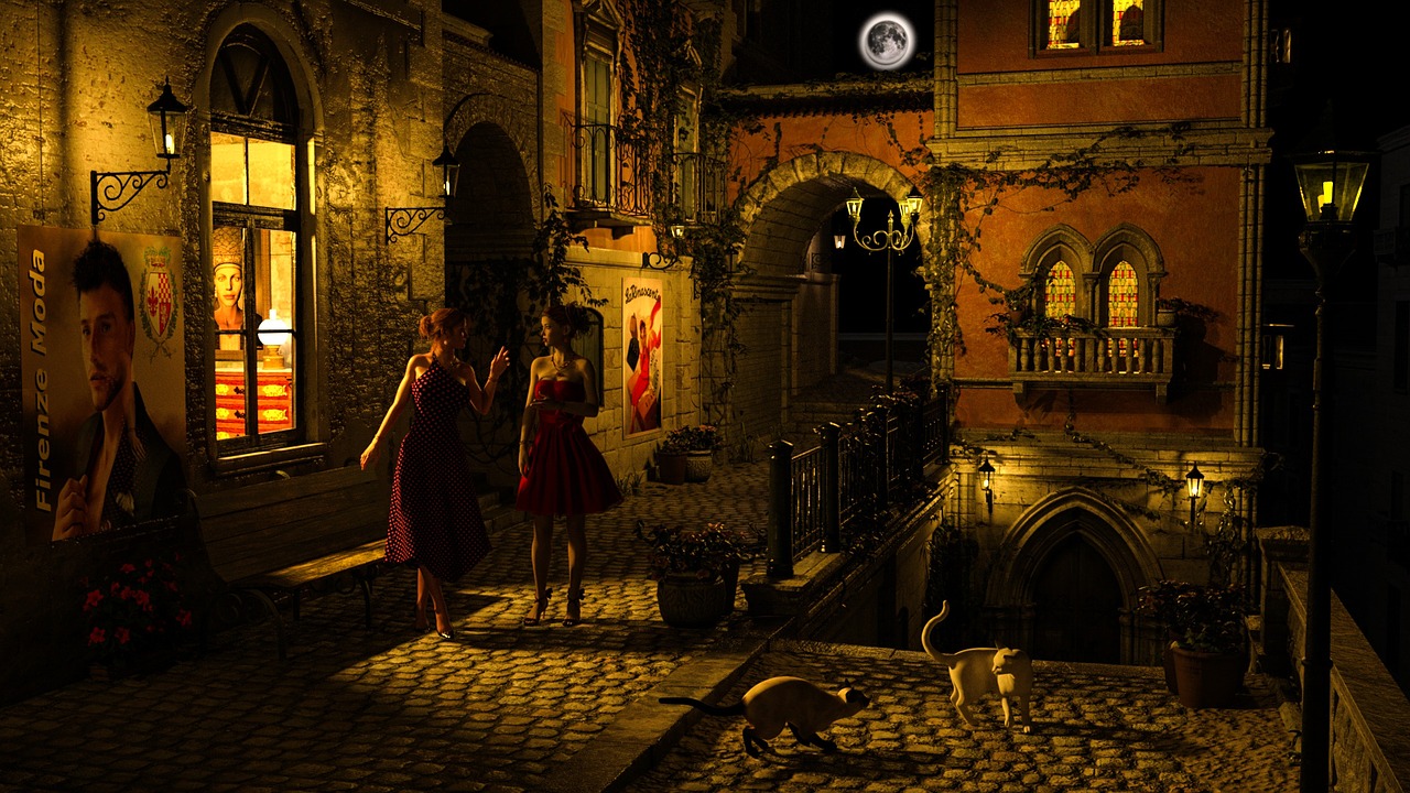 Image - tuscany borgo italy midnight cats