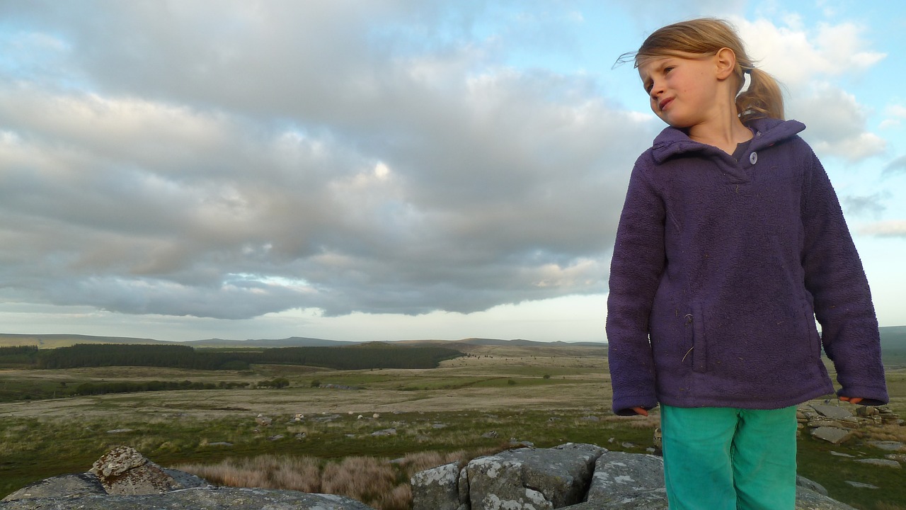 Image - girl wild nature moorland dartmoor