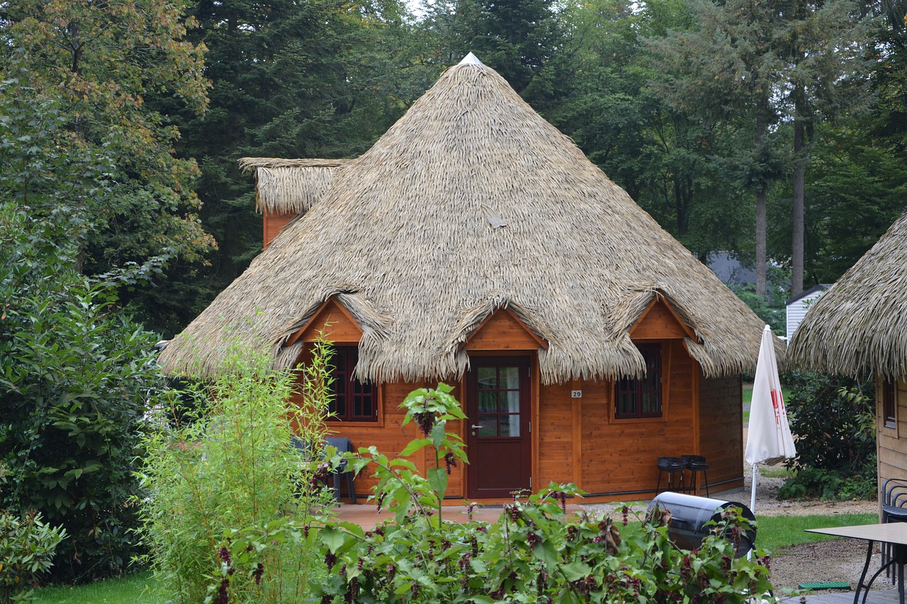 Image - hut small cabin made of wood earth