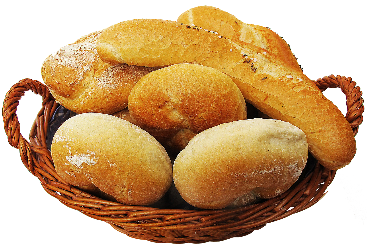 Image - basket bread basket roll food