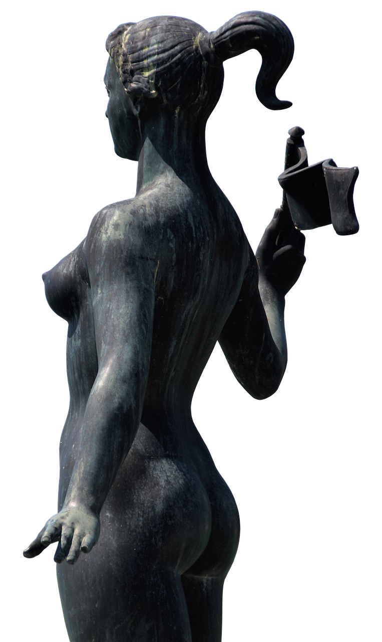 Image - woman statue naked breast bosom