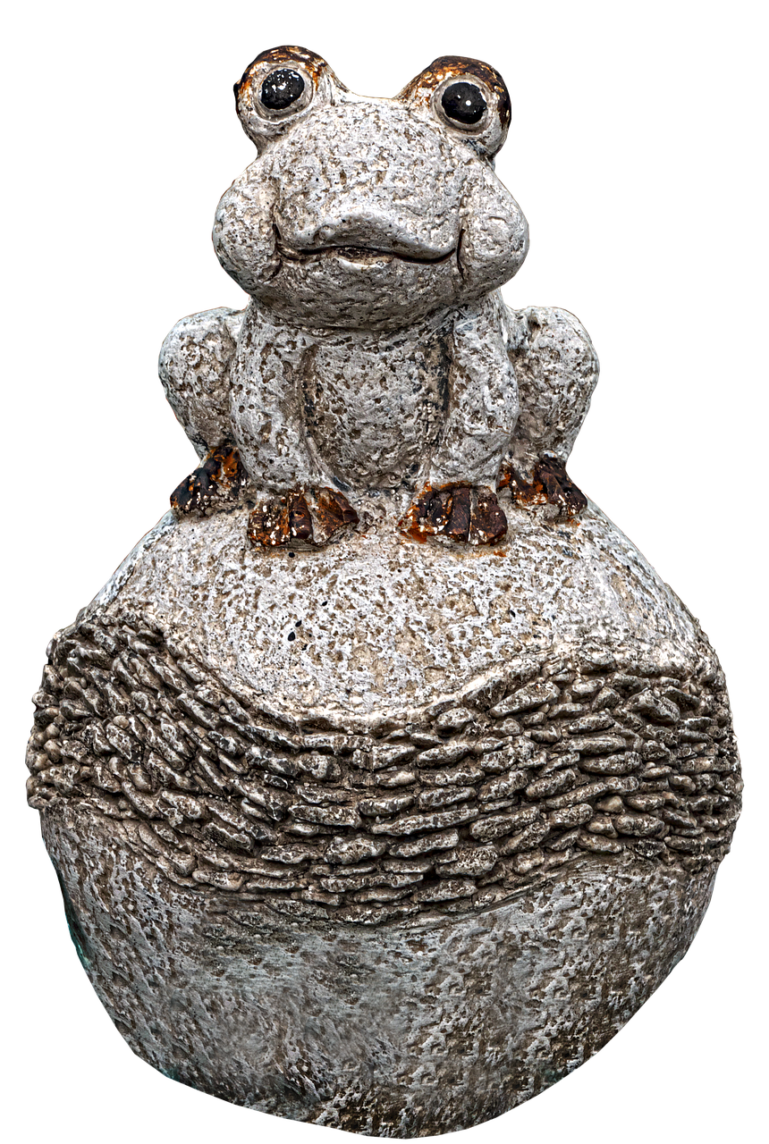 Image - frog figure ball sculpture