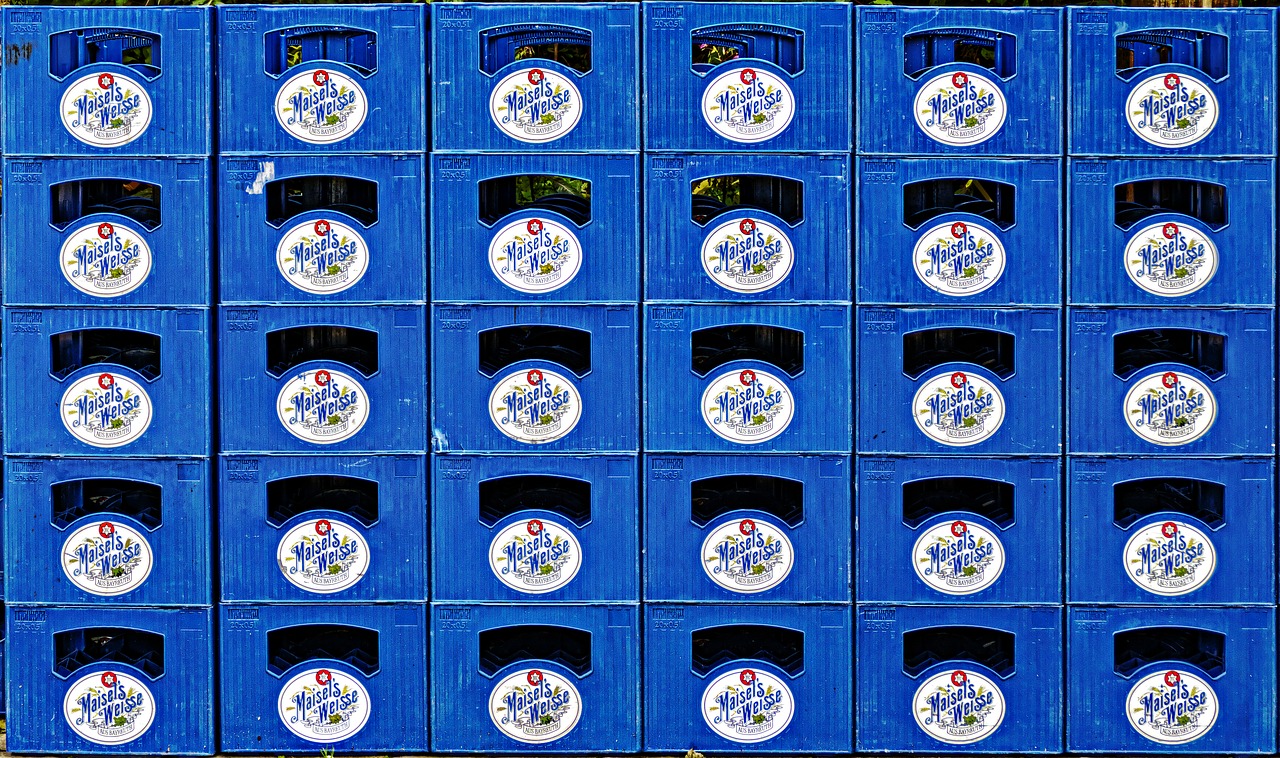 Image - beer boxes crates stacked stack