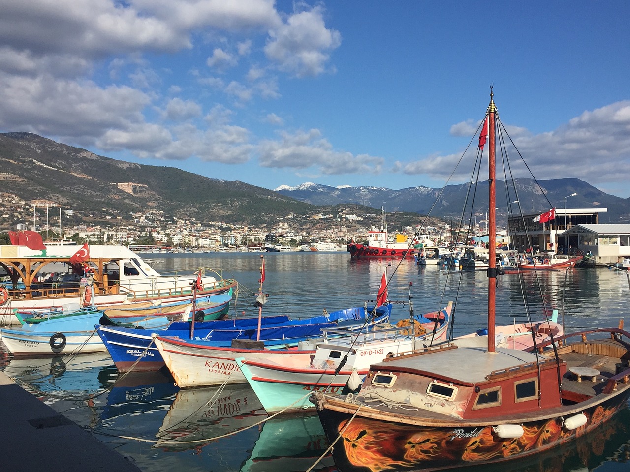 Image - alanya harbour alanya port both