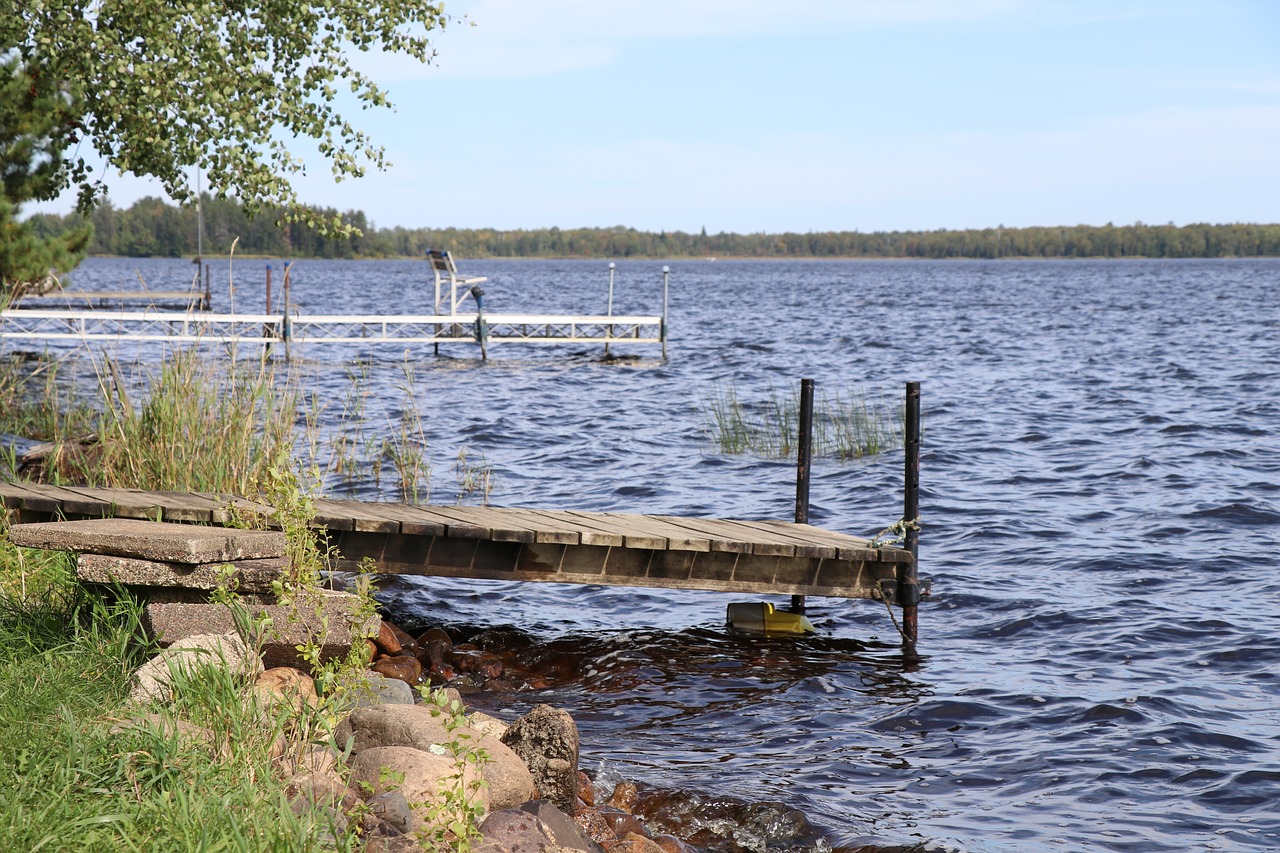 Image - dock lake autumn pier shore