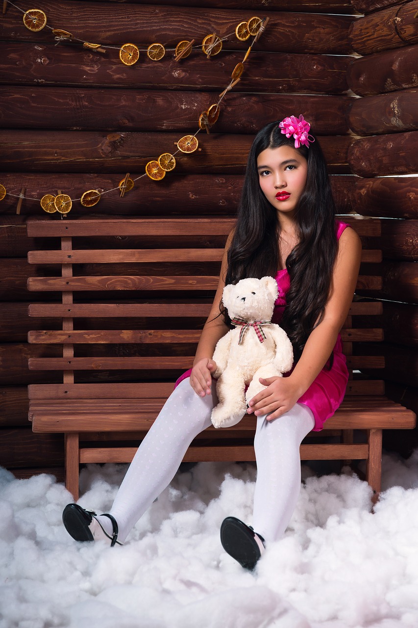 Image - beautiful girl girl with toy photo