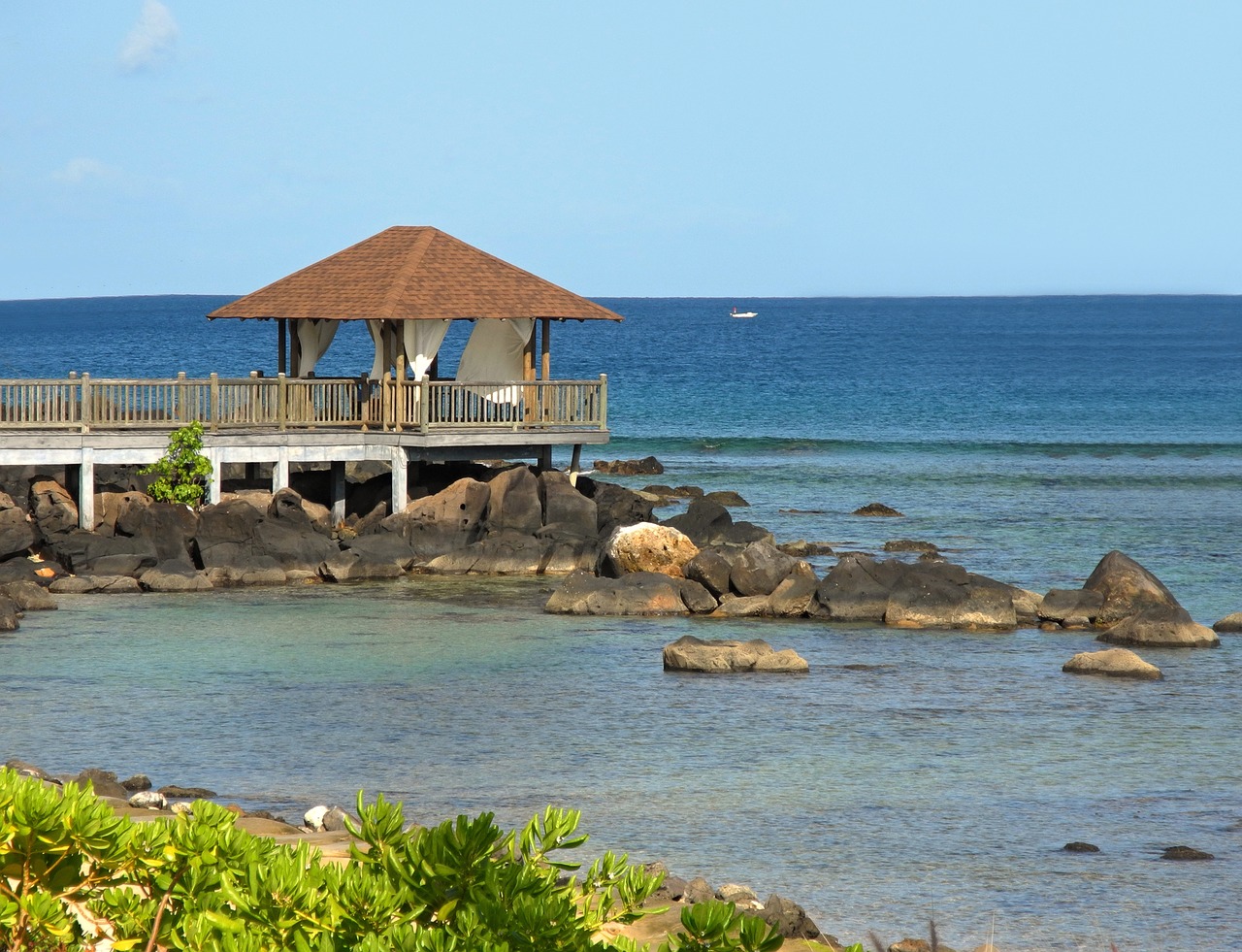 Image - mauritius pier ocean sea water