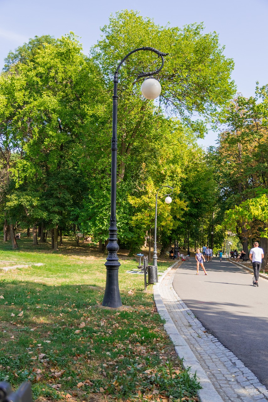 Image - park lamppost time nature craiova