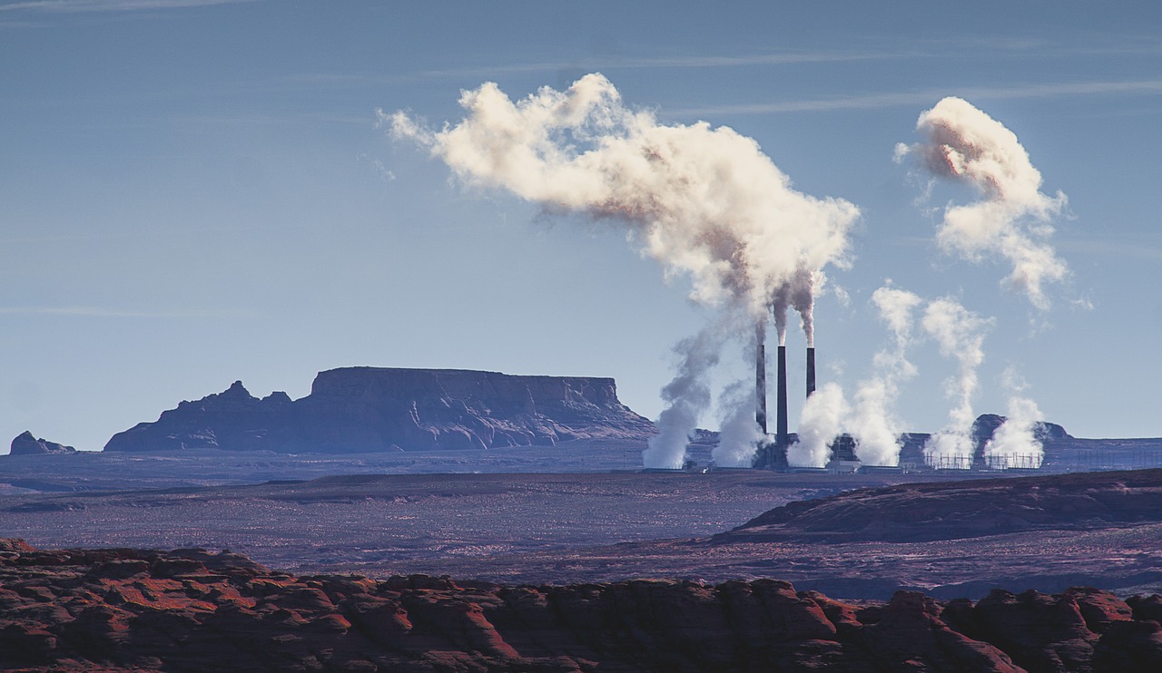 Image - arizona power plant desert smoke