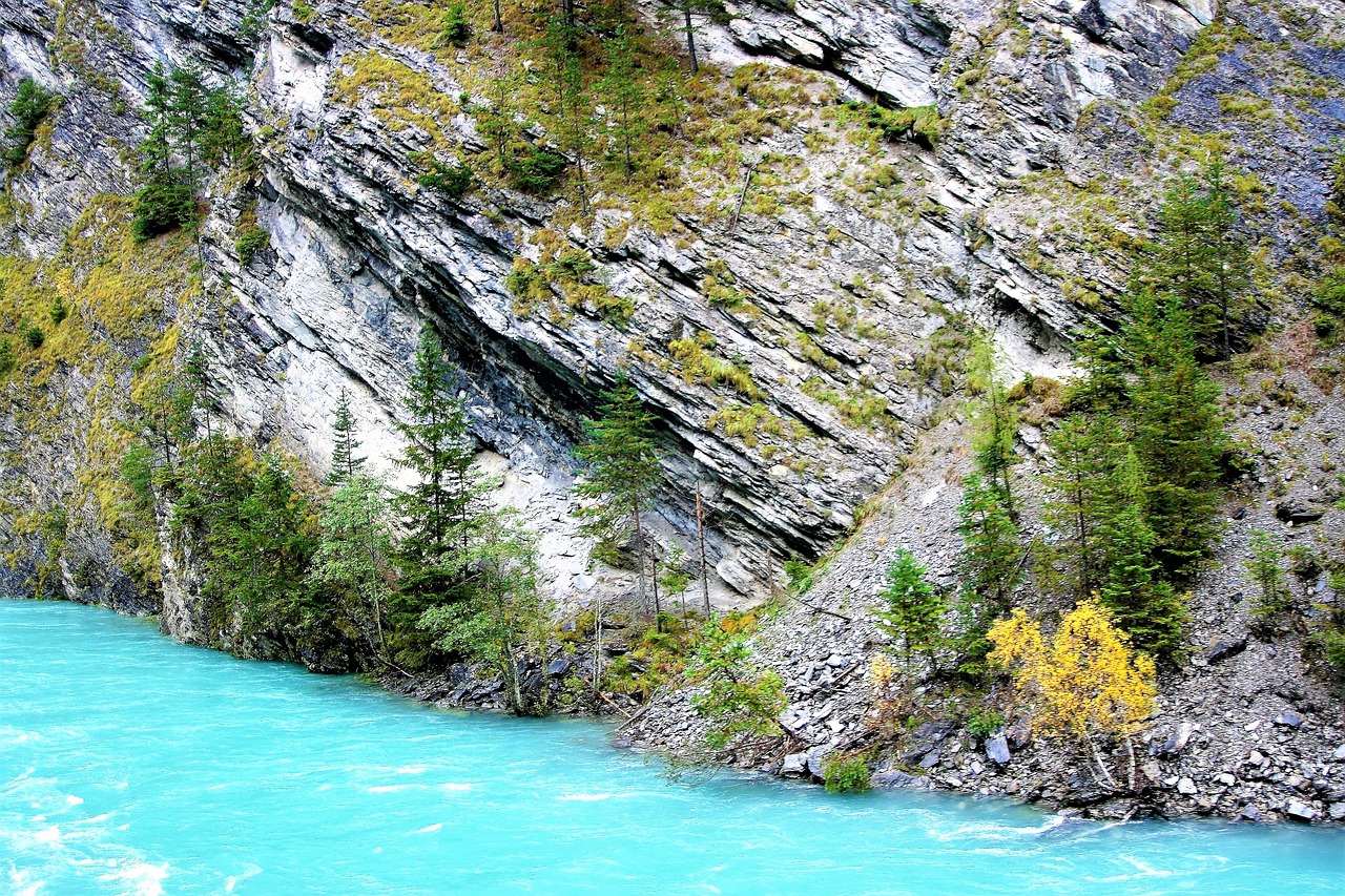 Image - morning river rhine fall mountains