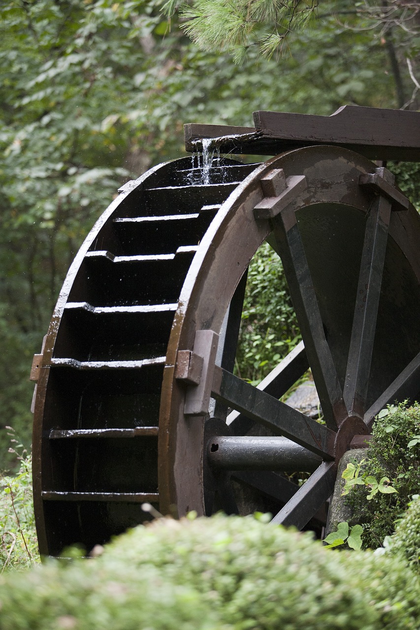 Image - watermill water scenery landscape