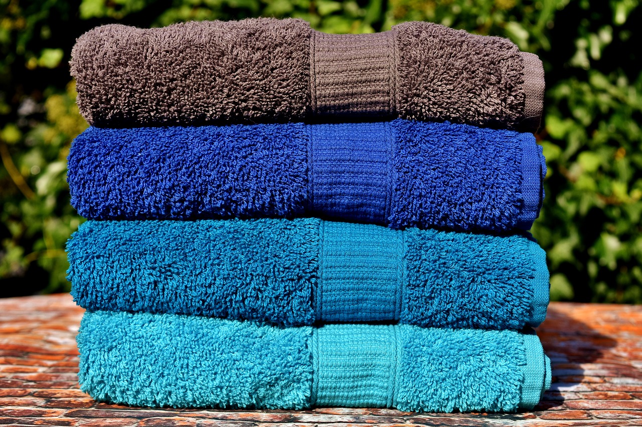 Image - towels blue turquoise grey