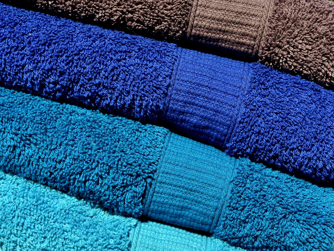 Image - towels blue turquoise grey