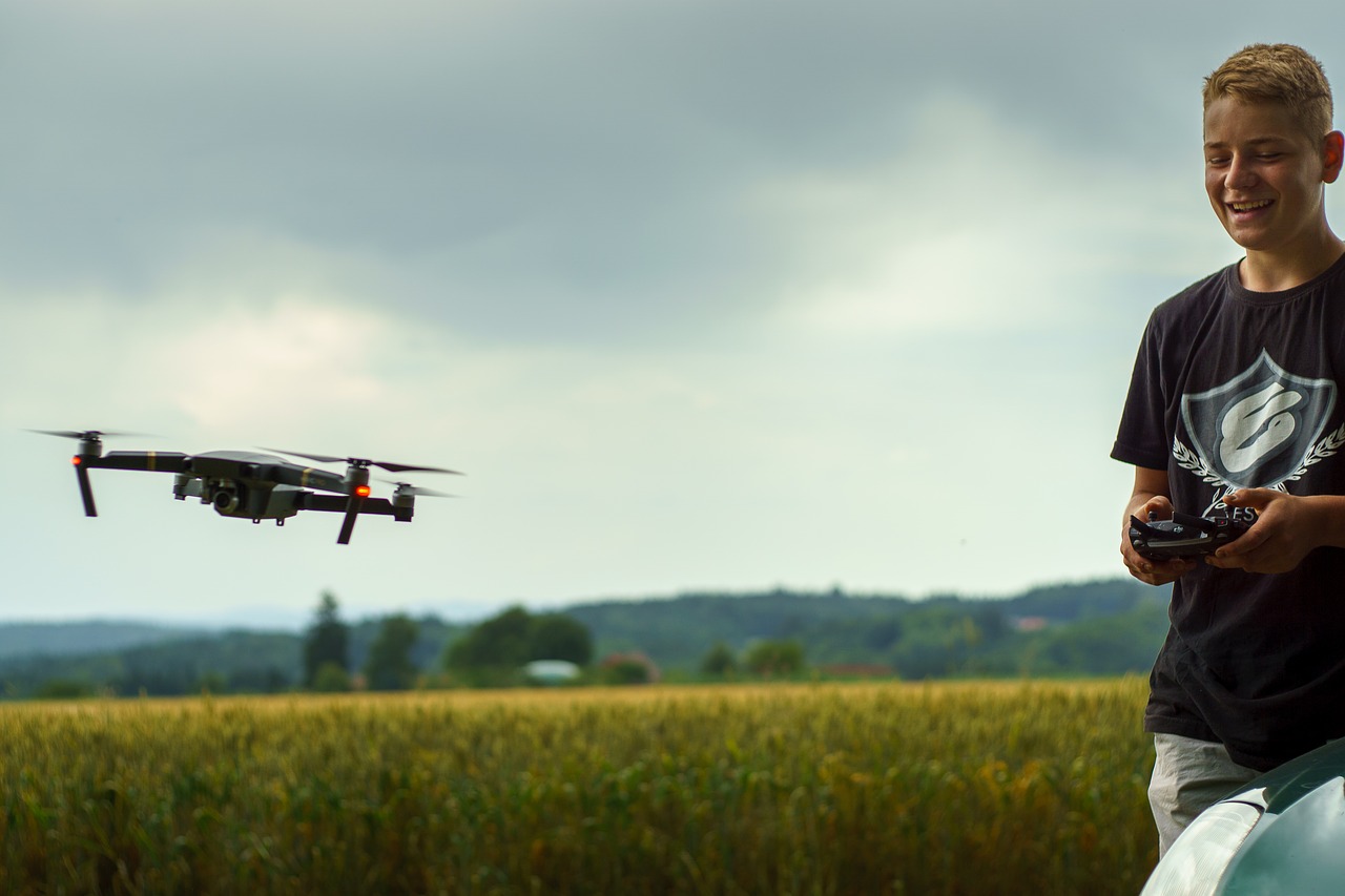 Image - drone field happy happiness fun