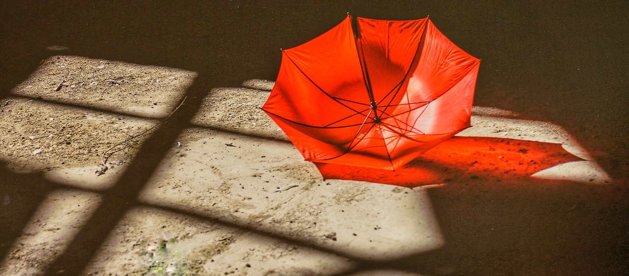 Image - umbrella red colour reflection