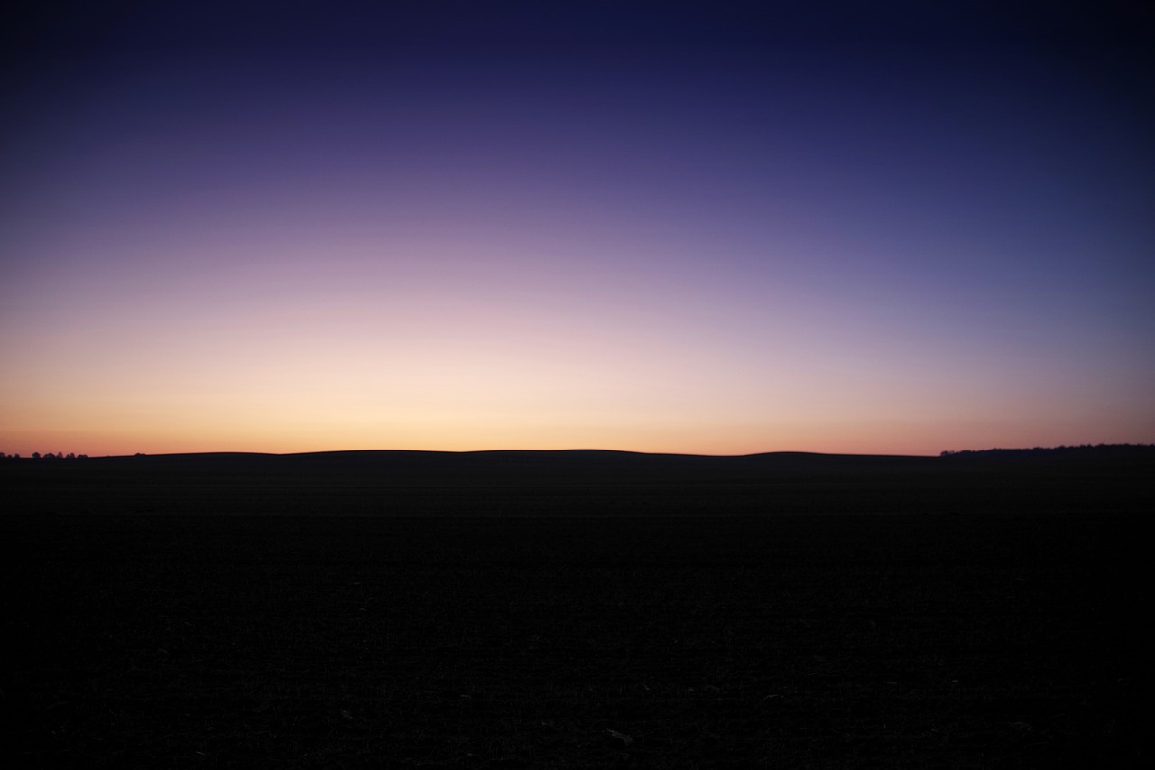 Image - dawn sunrise the horizon dark