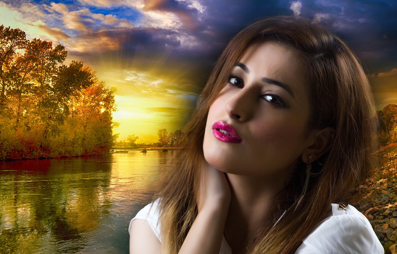 Image - woman dreaming happy relax face