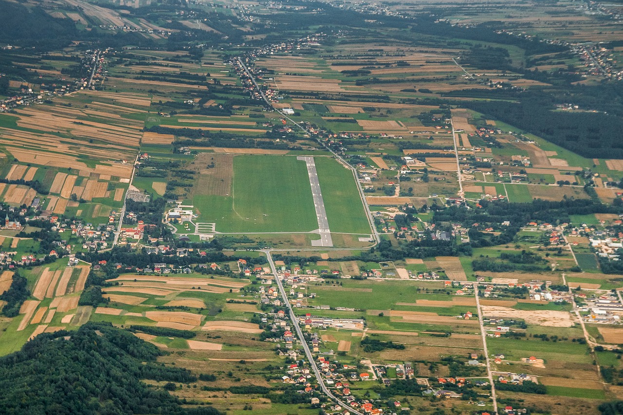 Image - airport runway aerial photo masłów
