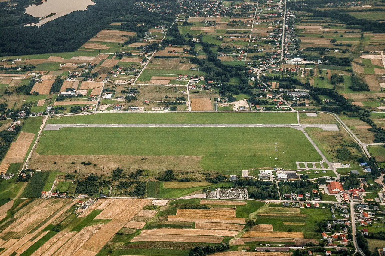 Image - airport runway aerial photo masłów