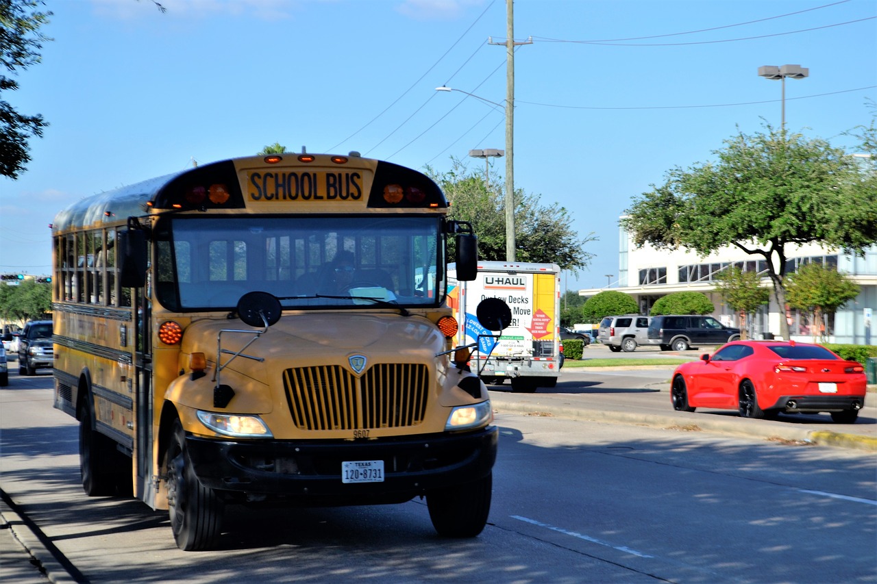 Image - school bus houston texas street