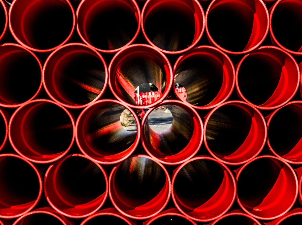 Image - construction tube red engineering