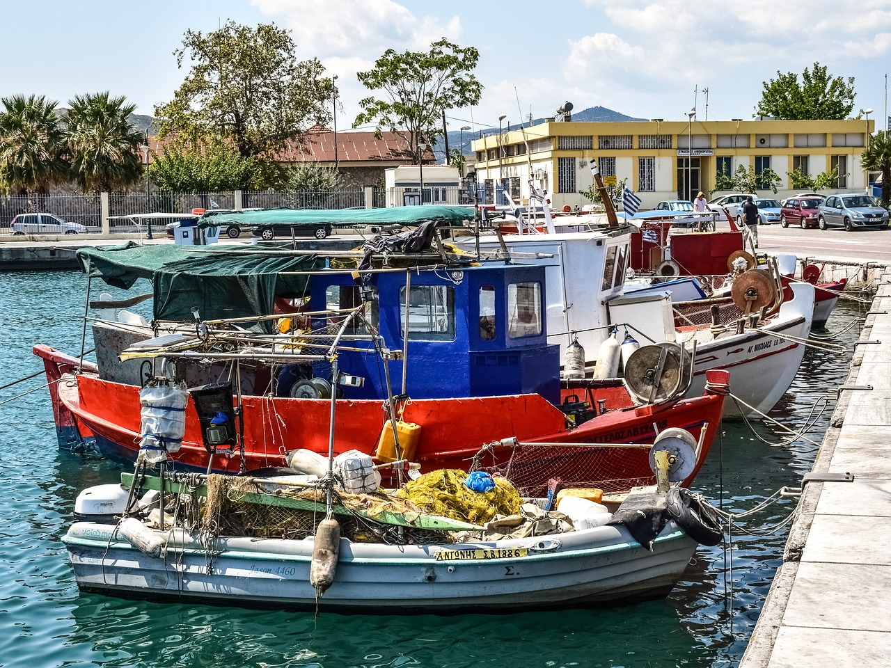 Image - boats port harbor sea dock town