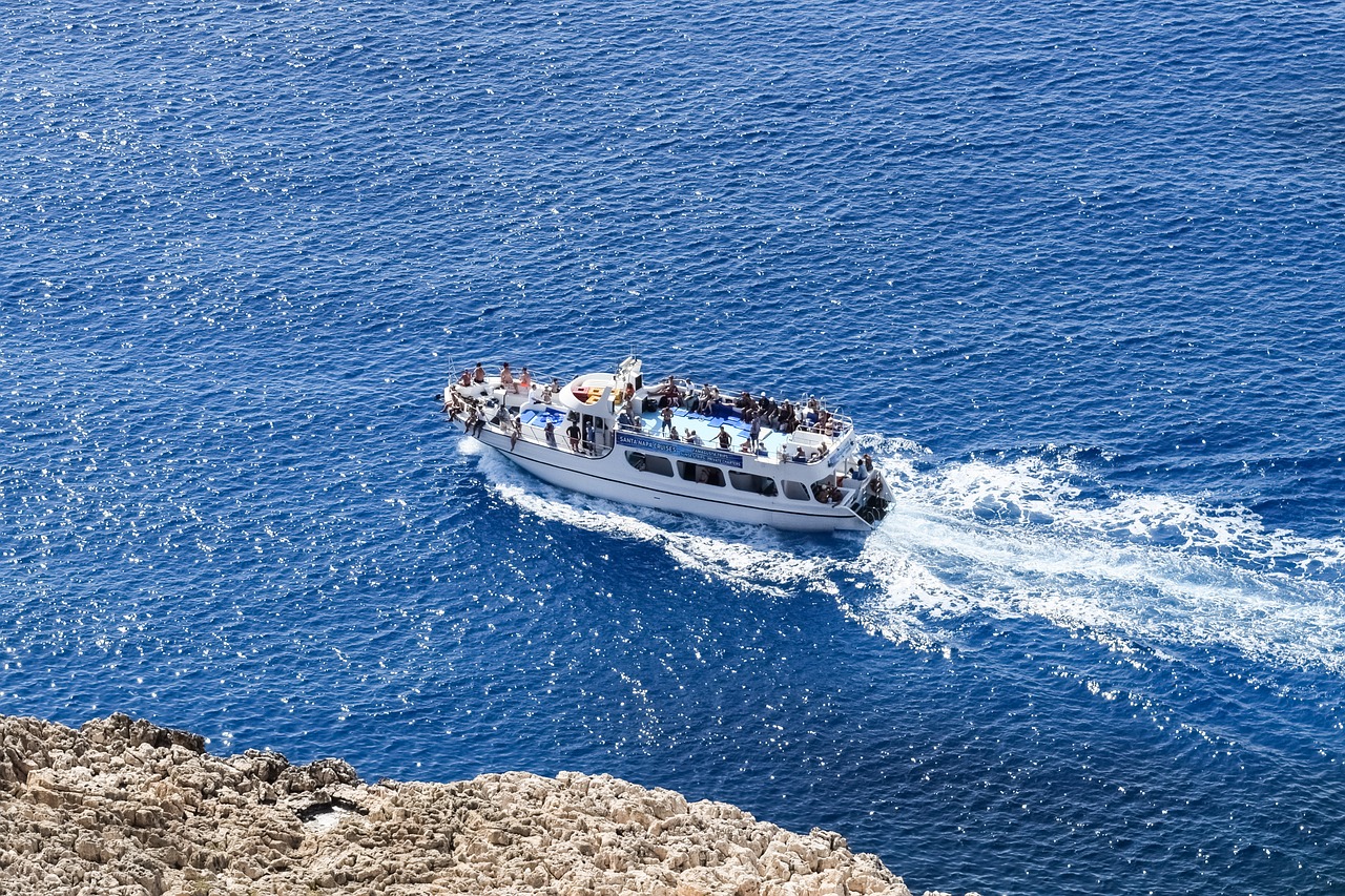 Image - boat sea blue tourism cavo greko