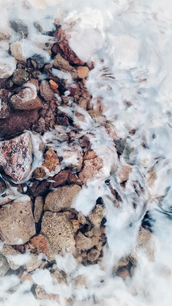 Image - abstract water stones wave motion