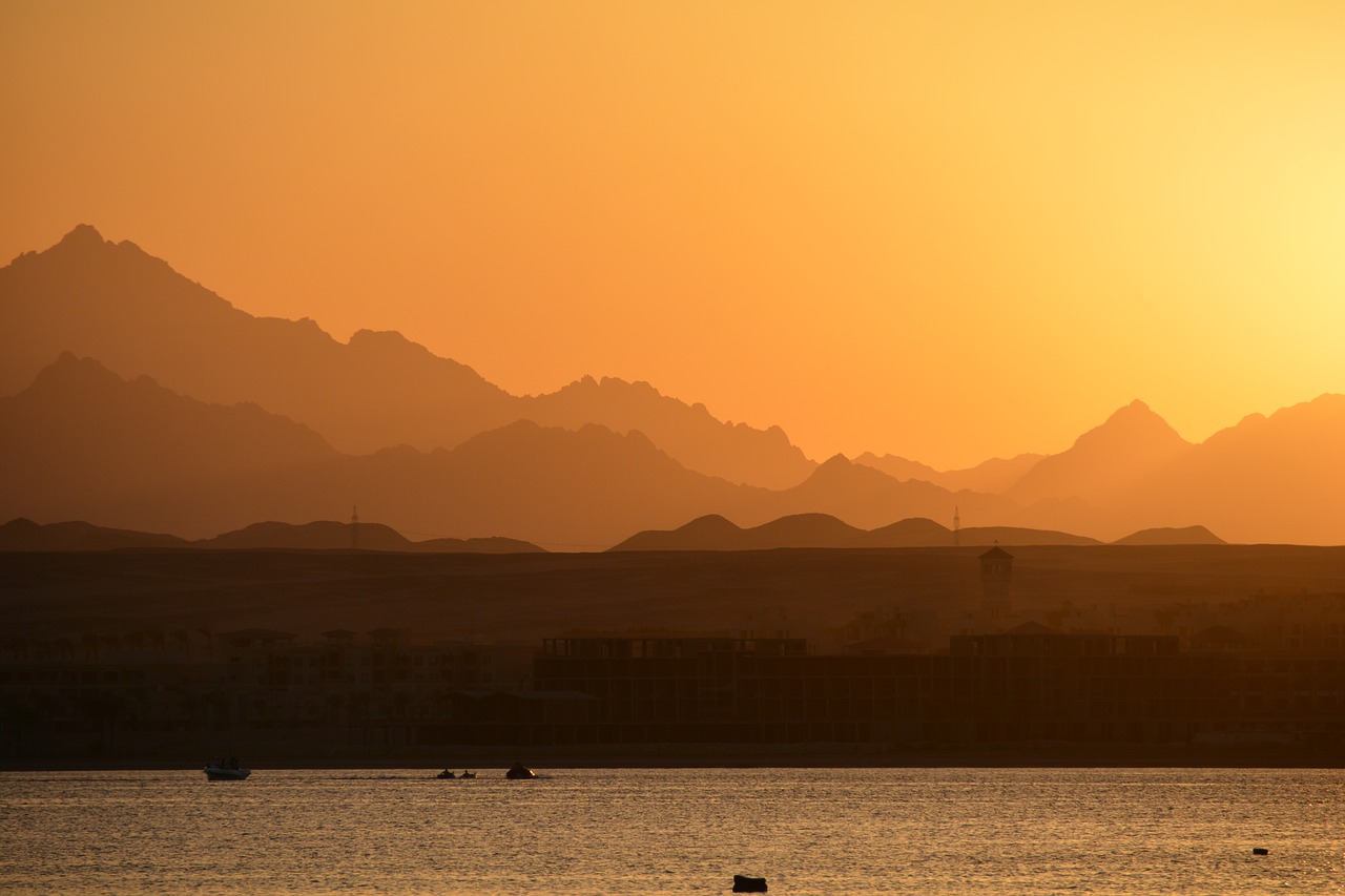 Image - mountains egypt sunset desert