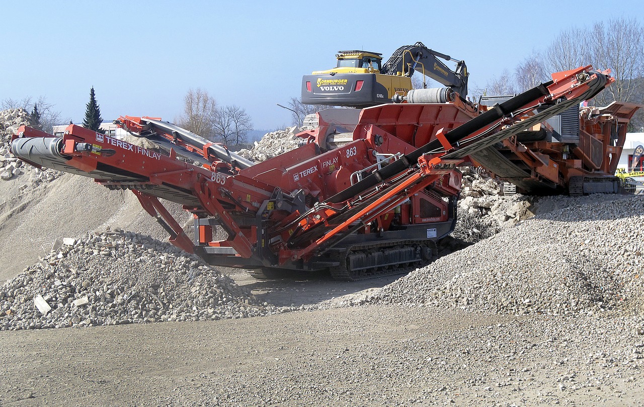 Image - building rubble crusher excavators