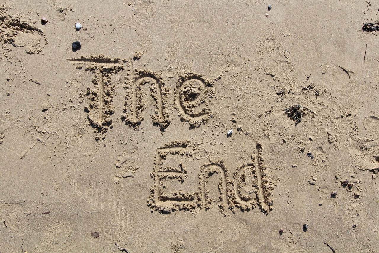 Image - sand text beach holiday end