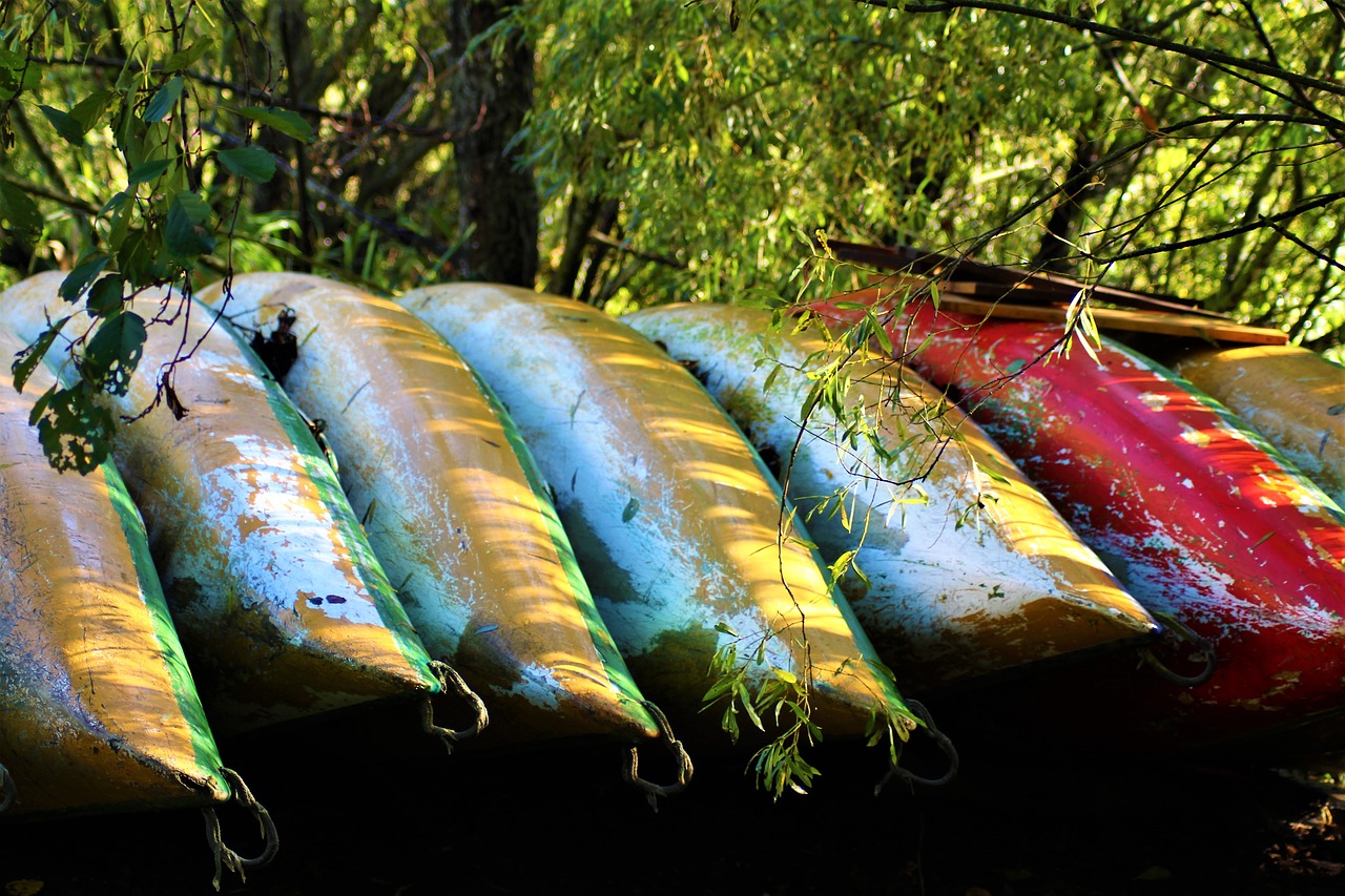 Image - canoeing boot lakeside stack