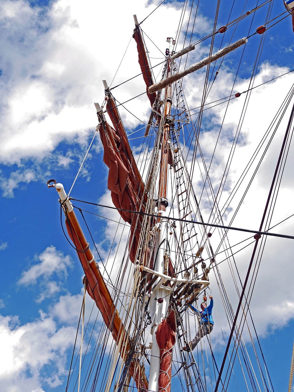 Image - tall ship main mast rigging sail