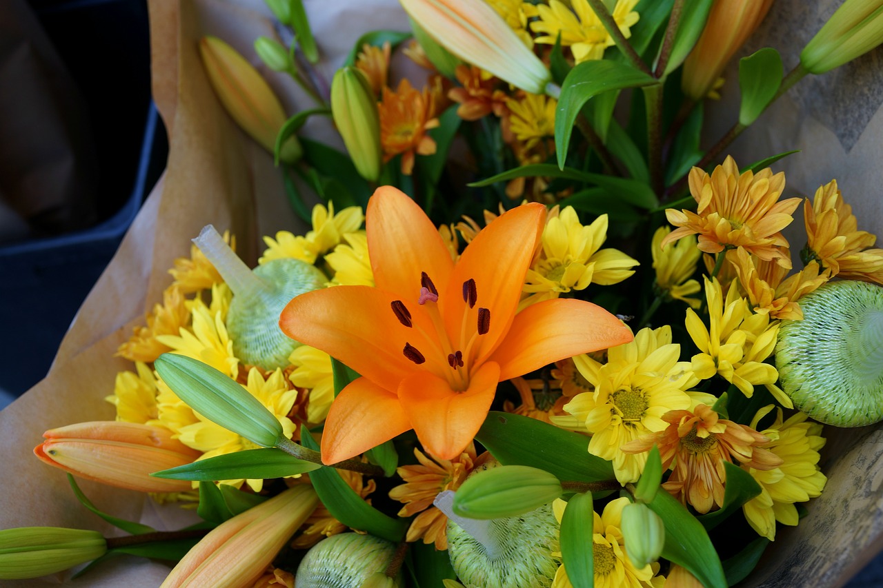 Image - asiatic lily floral bouquet blossom