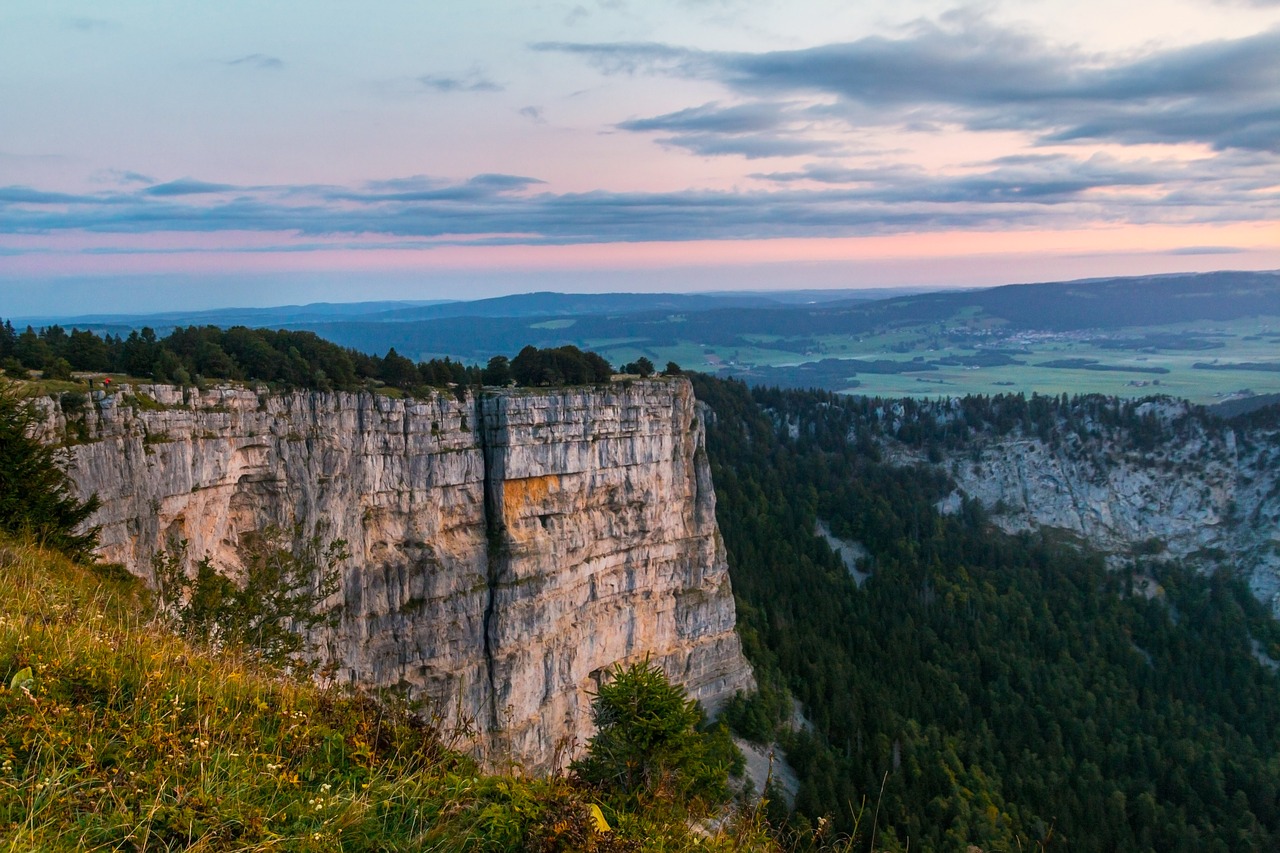 Image - creux du van rock red lights