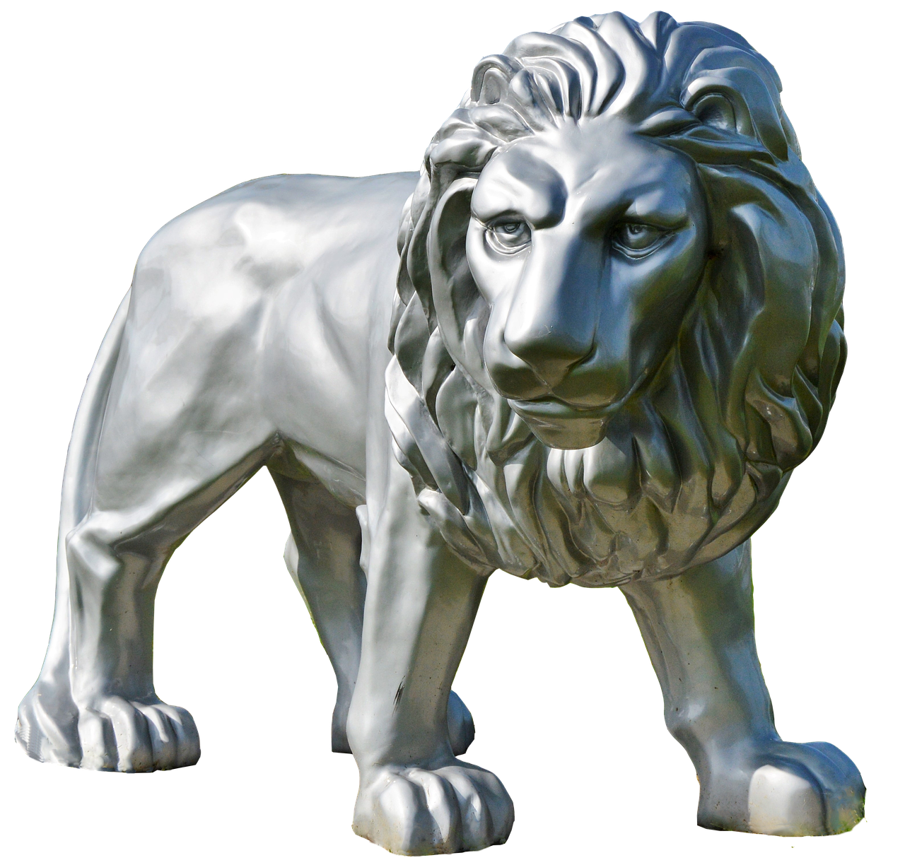 Image - lion figure metal isolated