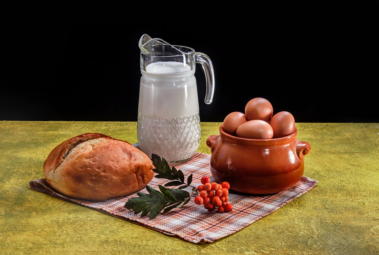 Image - bread milk healthy food