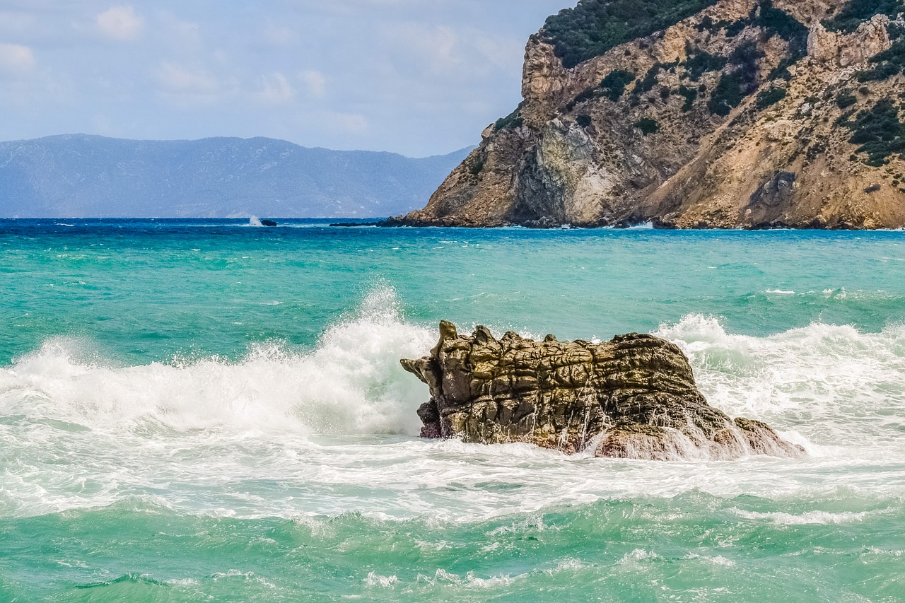 Image - greece skopelos landscape sea rock