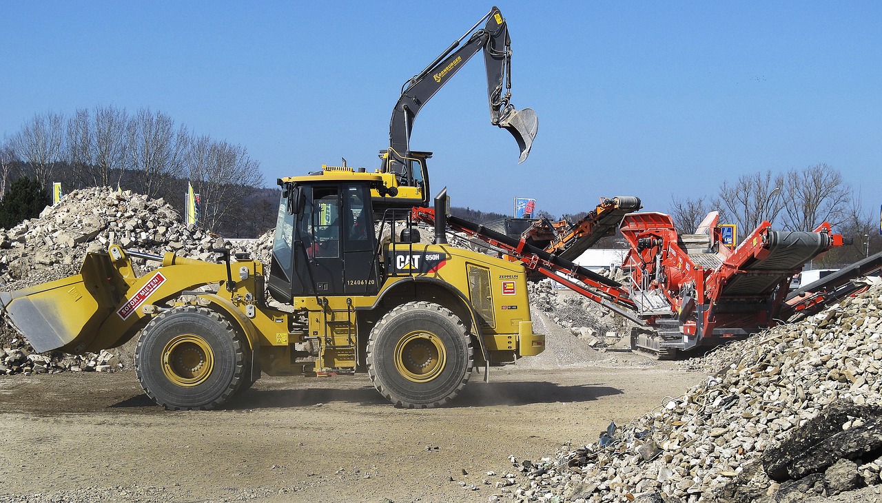 Image - wheel loader building rubble crusher