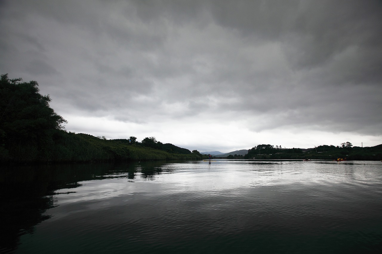 Image - river sea kayak sky